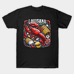 Louisiana Cajun Crawfish Boil Crayfish Crawdaddy T-Shirt